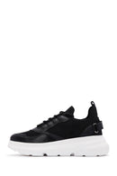 Women's Black Thick Soled Sneaker | Derimod