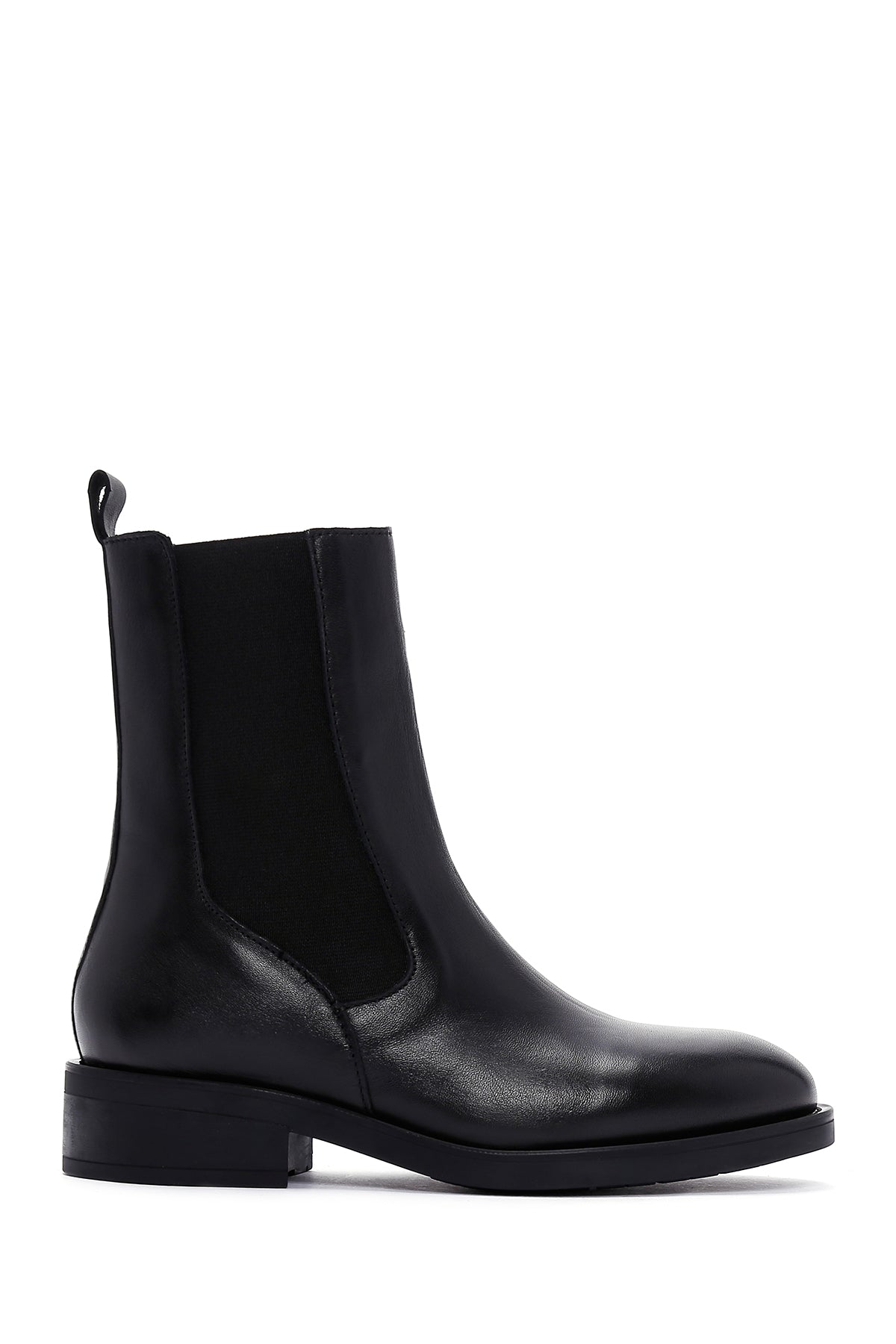 Women's Black Leather Zippered Chelsea Boots 23WFD551518 | Derimod