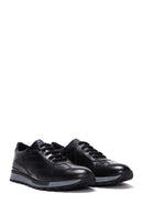 Men's Black Leather Sneaker | Derimod