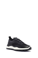 Men's Black Lace-Up Leather Casual Sneaker | Derimod