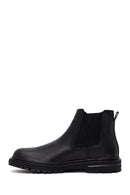 Male Black Leather Chelsea Boots | Derimod