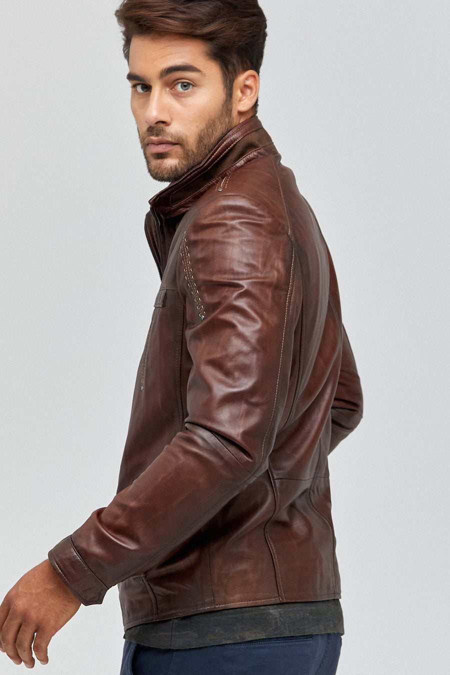 Elton Men's Leather Jacket