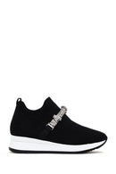 Derimod Zero Women's Black Thick Sole Stone Detailed Sneaker | Derimod