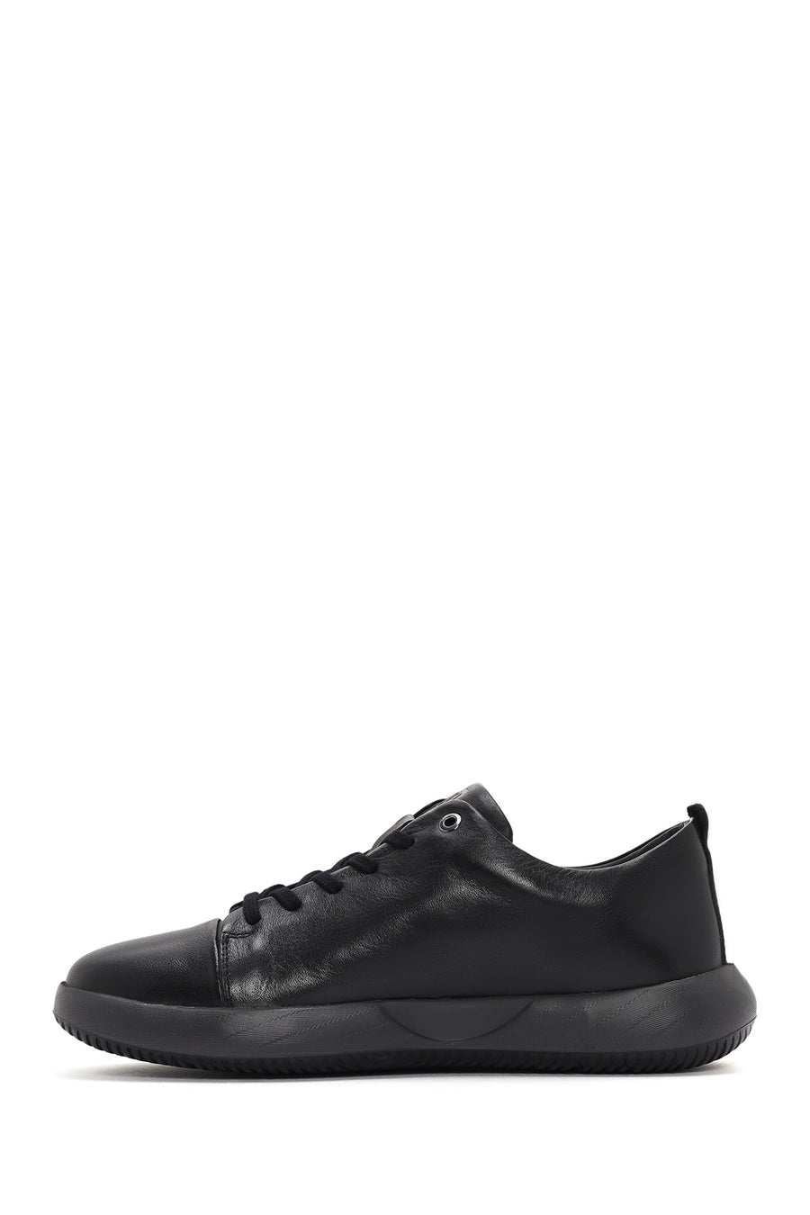 
Men's Black Lace-Up Leather Sneaker

