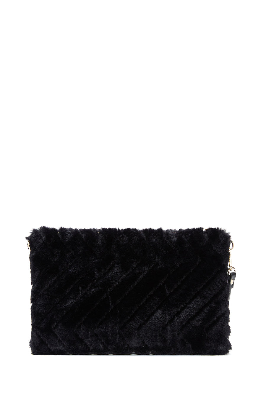 Women's Black Plush Portfolio Bag