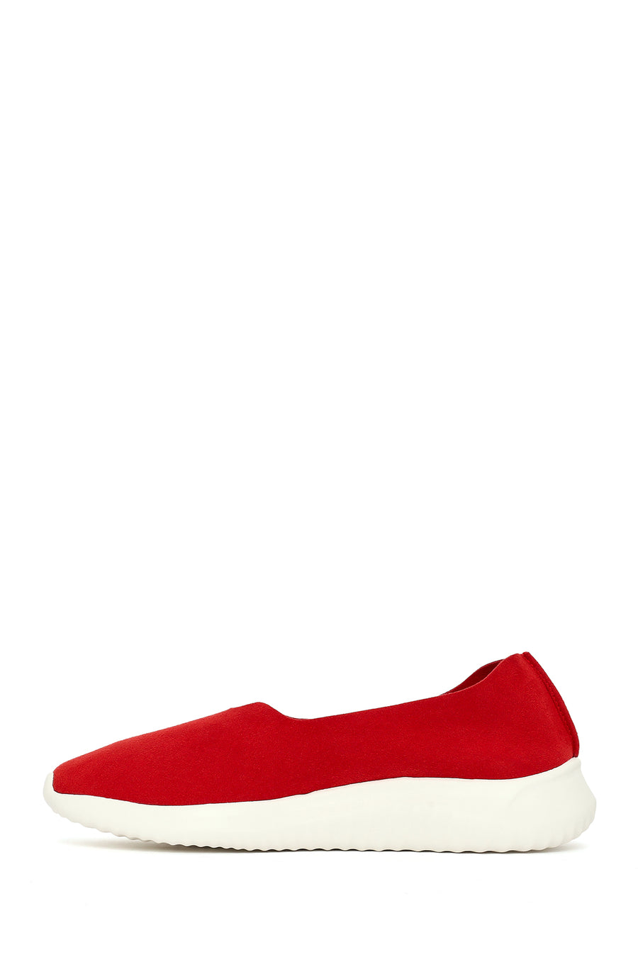 Women's Red Chunky Suede Shoes