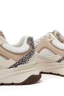 Kadın Bej Bağcıklı Kalın Tabanlı Sneaker | Derimod