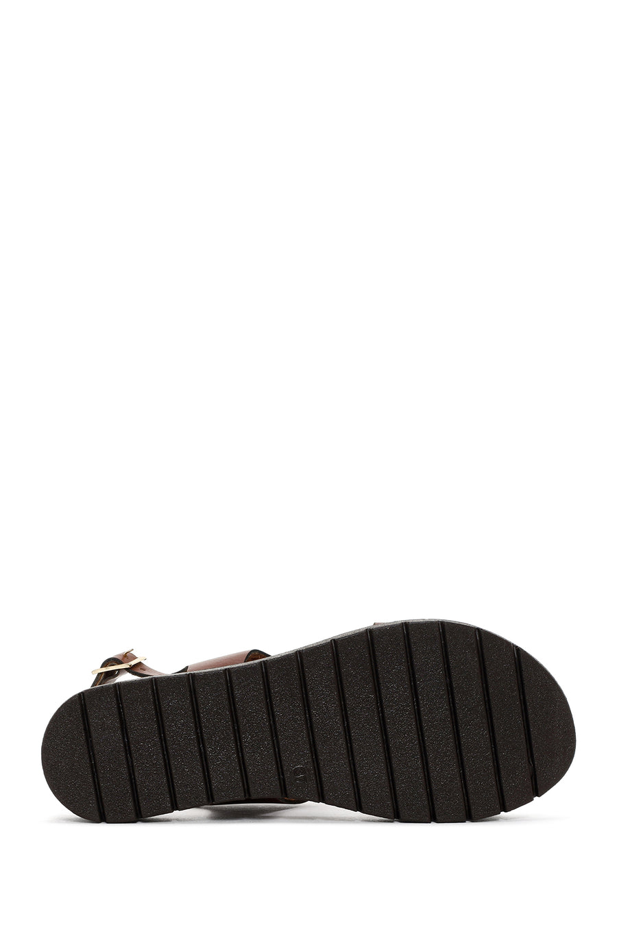 Women's Brown Ankle Strap Leather Sandals