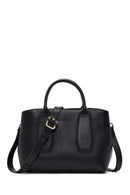 Woman Black Long-Strap Leather Shoulder Bag | Derimod