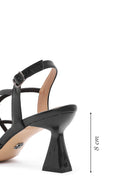 Kadın Siyah Taşlı İnce Topuklu Sandalet | Derimod