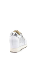 Kadın Gümüş Deri Dolgu Topuk Sneaker | Derimod