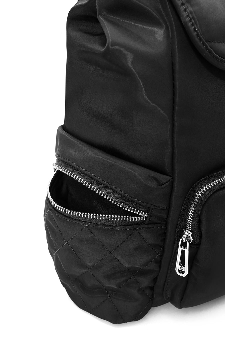 Women's Black Fabric Backpack