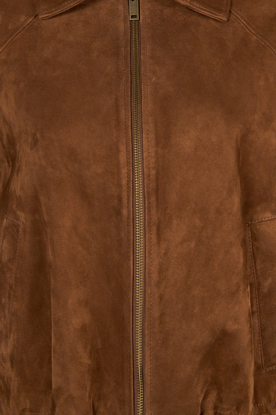 Miami Woman Brown Oversize Waist-Drawstring Suede Jacket