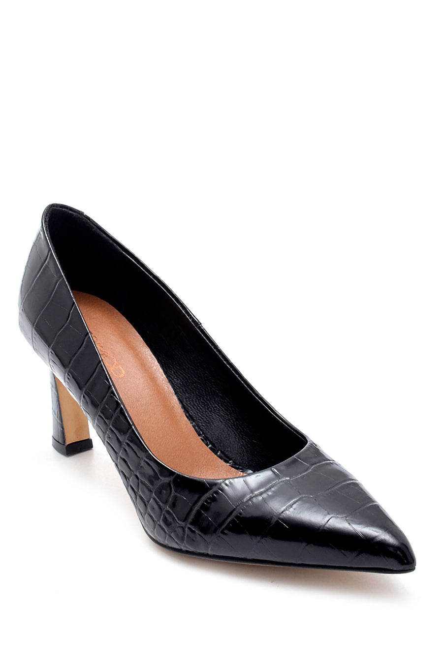 Women's Leather Crocodile Patterned Stiletto