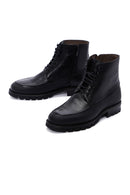 Men's Black Leather Zippered Casual Boots | Derimod