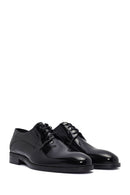 Men's Black Laced Patent Leather Classic Shoes | Derimod