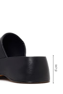 Women's Black Thick Soled Slippers | Derimod