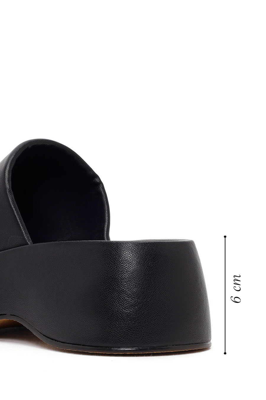 Women's Black Thick Soled Slippers
