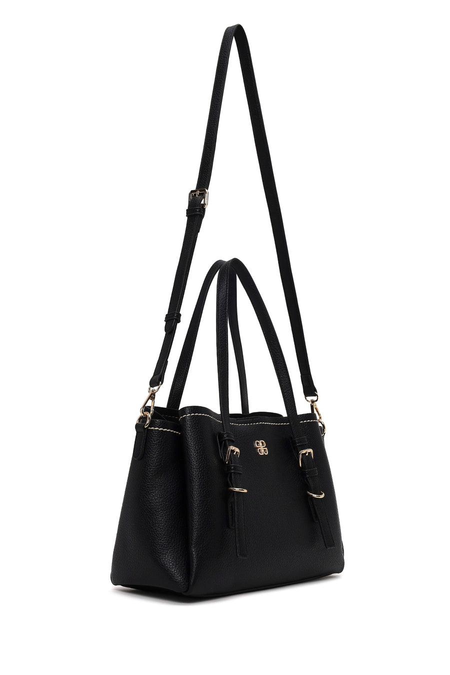 Woman Black Long-Strap Shoulder Bag