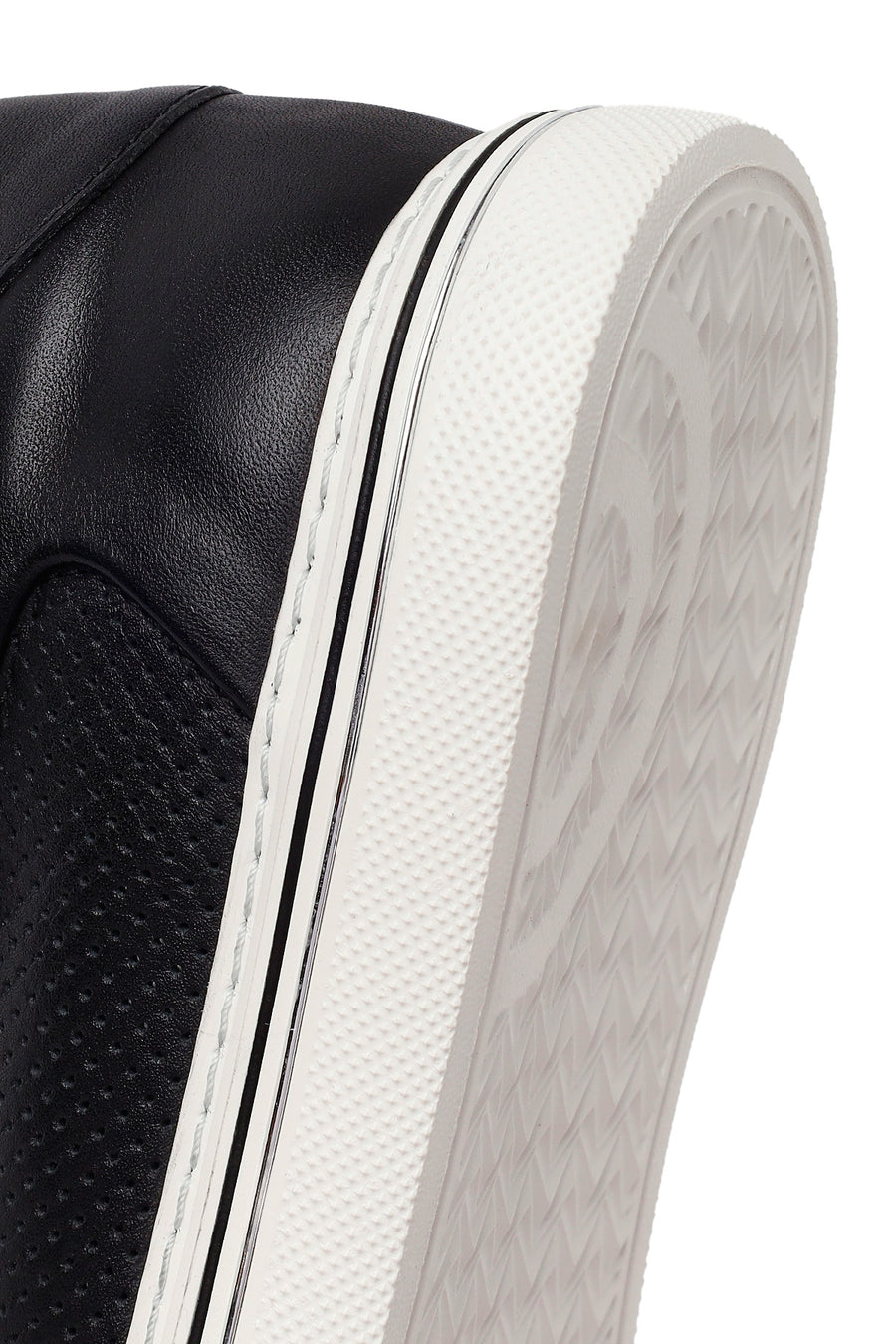 Erkek Siyah Bağcıklı Deri Sneaker