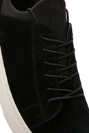 Derimod Fly Men's Black Lace-up Suede Leather Sneaker | Derimod