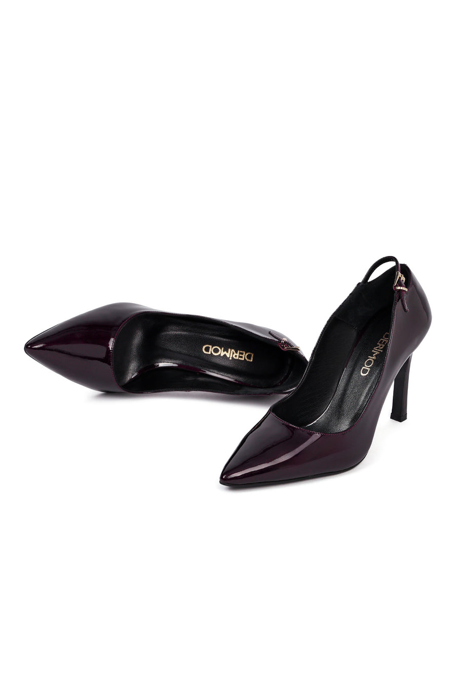 Kadın Bordo İnce Topuklu Rugan Deri Stiletto
