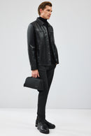 Enzo Men's Black Coat | Derimod