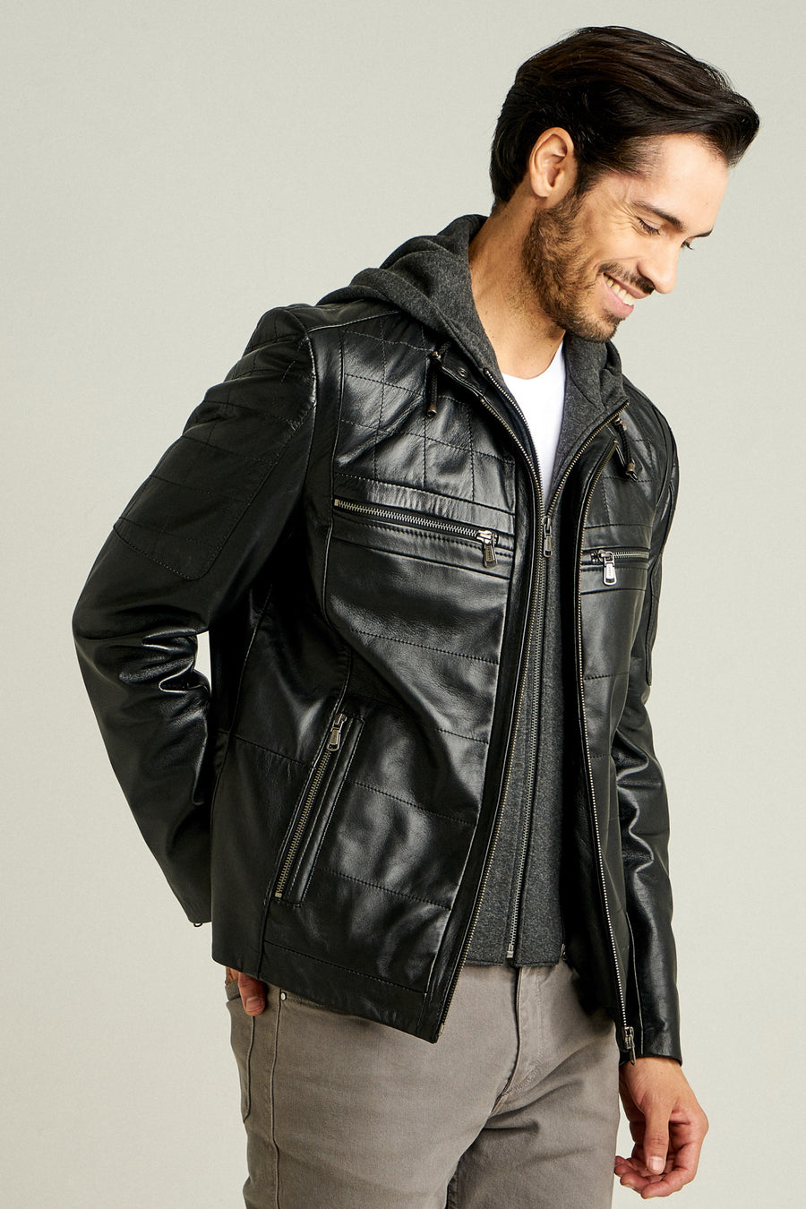 Marco Men's Leather Jacket 17WGE61781M | Derimod