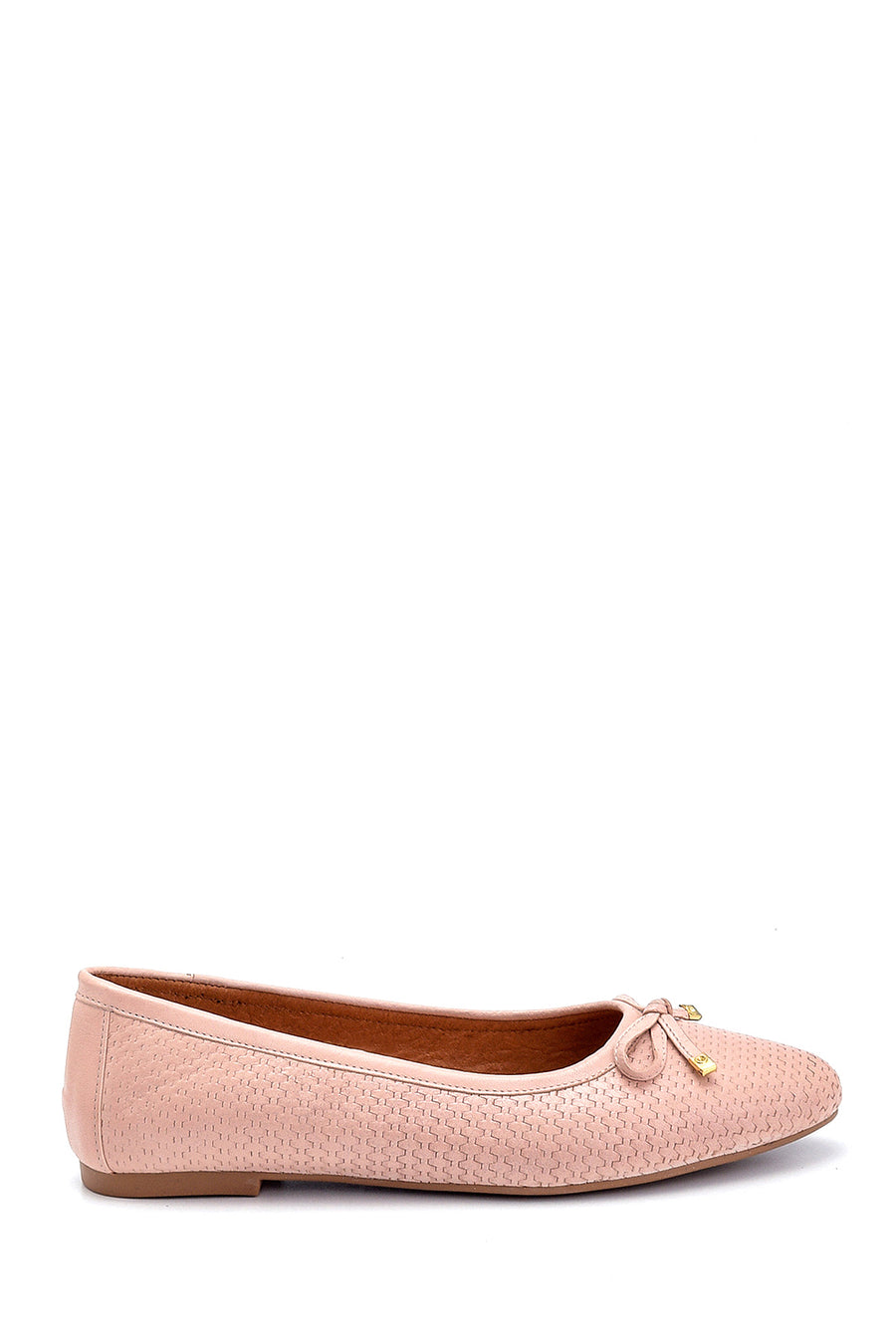 Women's Leather Printed Ballerinas 21SFD350126 | Derimod