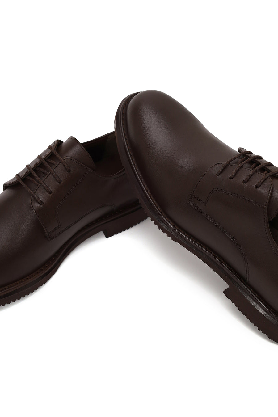 Male Brown Lace-up Leather Casual Shoes