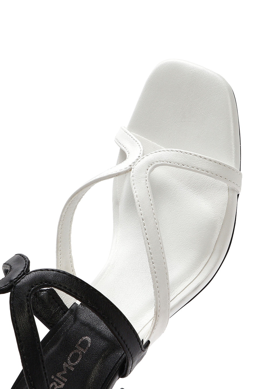Women's Black Ankle Buckle Thin Heel Sandals