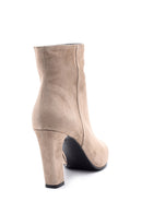 Women's Suede Leather Heeled Boots | Derimod