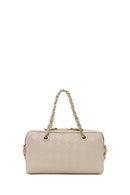 Woman Cream Printed Mini Crossbody Bag | Derimod