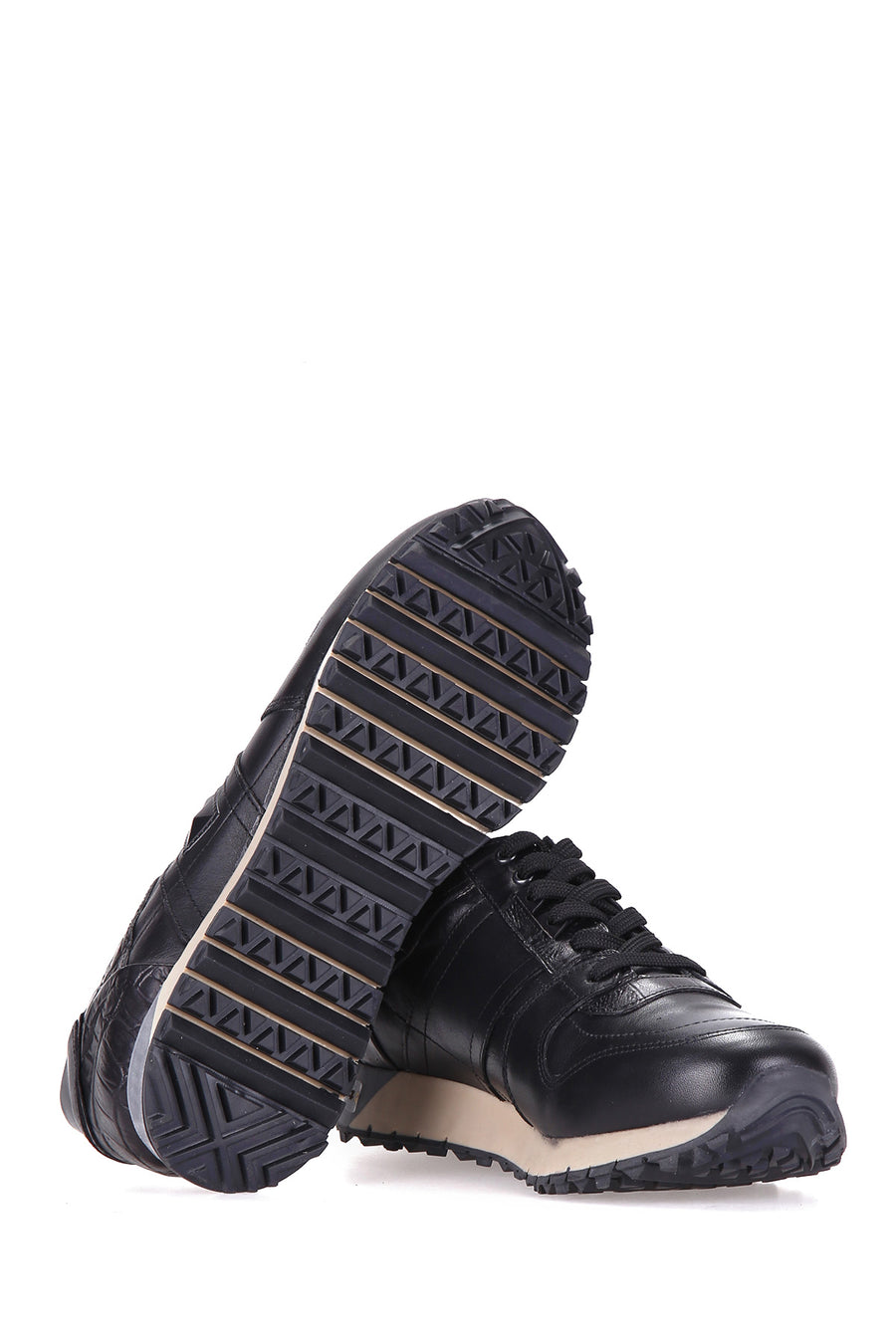 Crocodile Patterned Men's Leather Sneaker