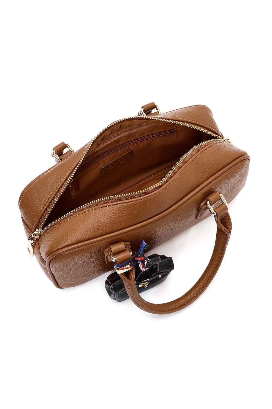 Women's Brown Long Strap Accessory Detailed Handbag
