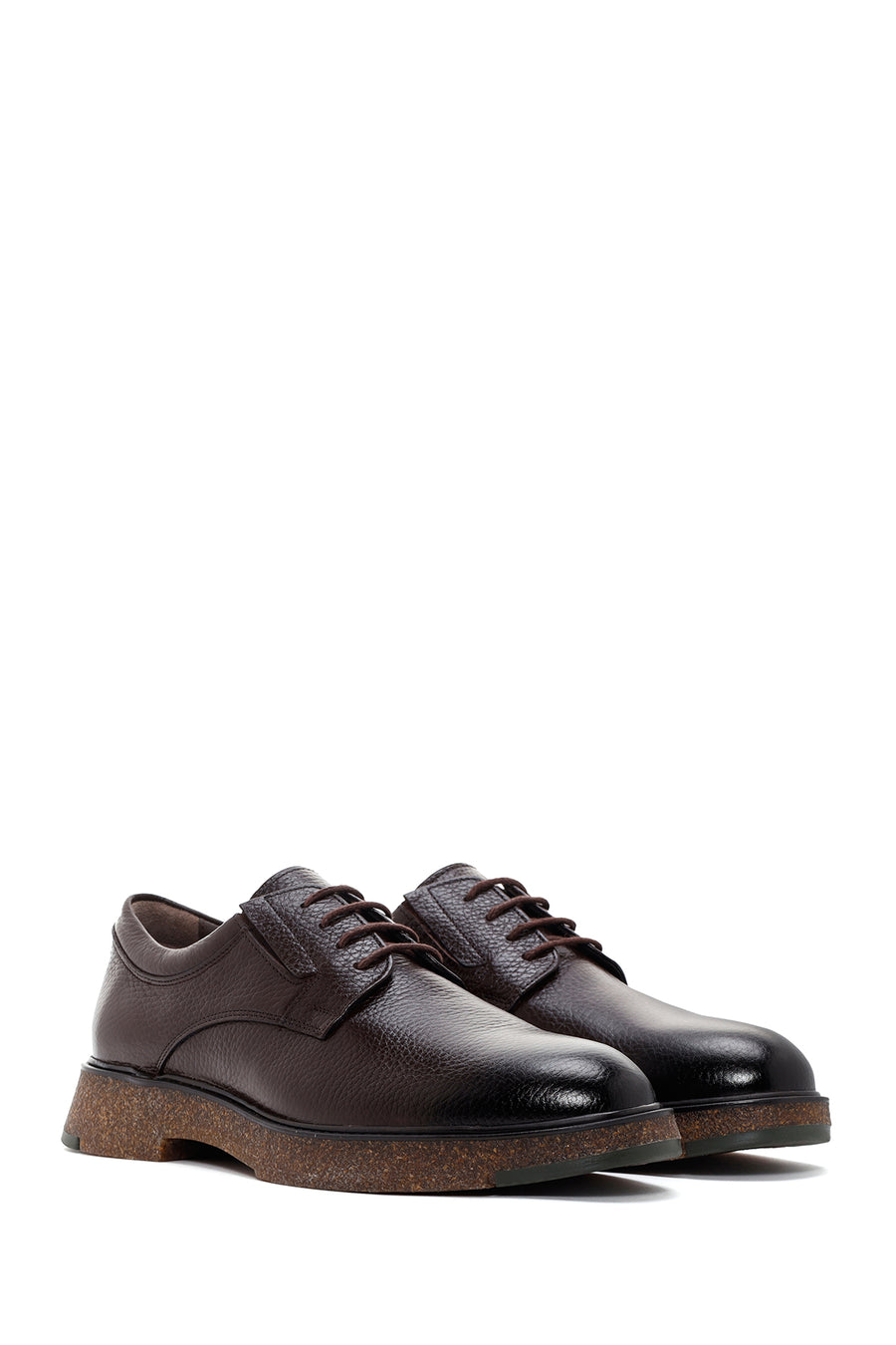 Men's Brown Lace-up Leather Casual Shoes