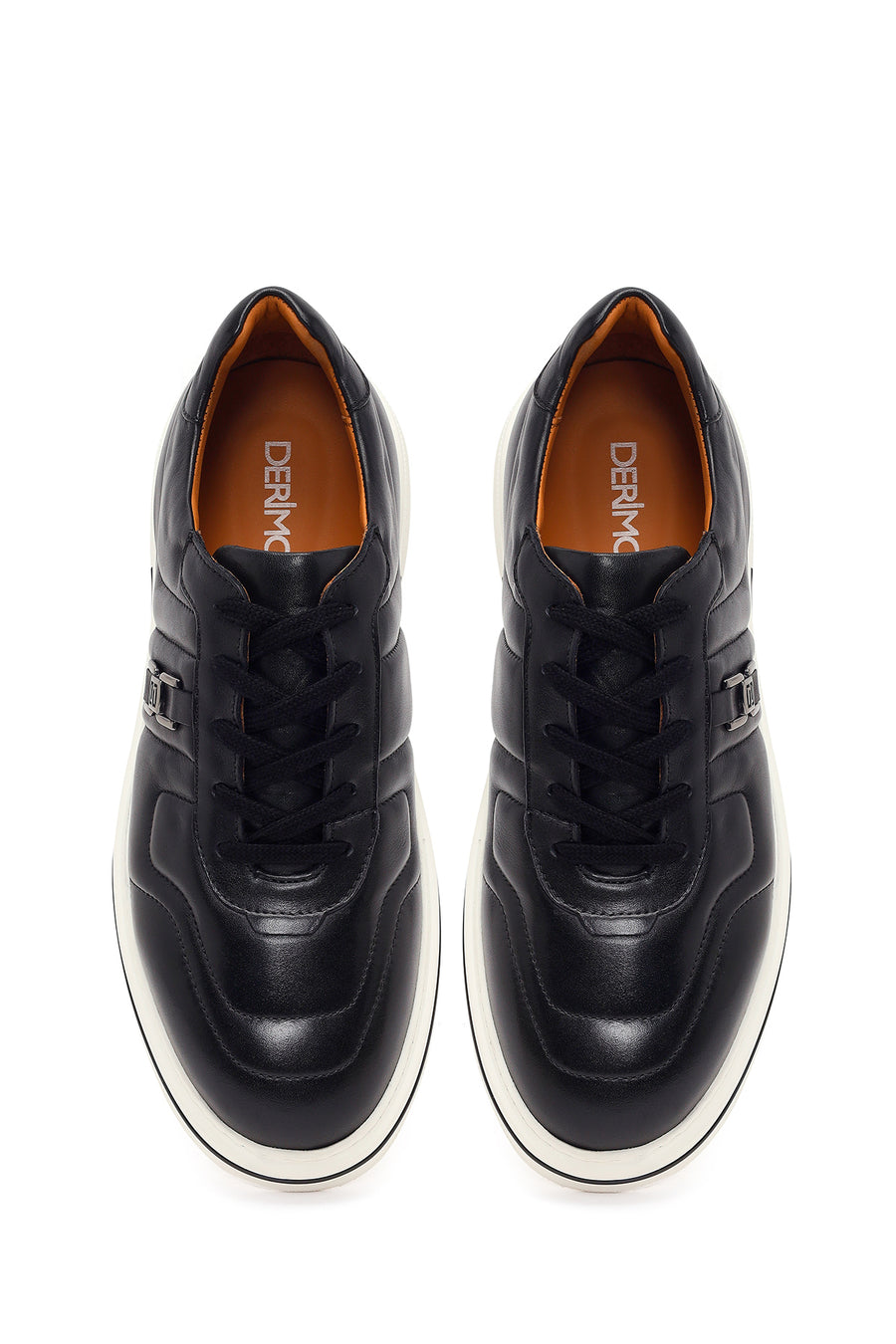 Male Black Lace-Up Leather Sneaker