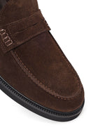 Male Brown Suede Casual Loafer | Derimod