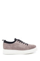 Erkek Vizon Süet Deri Sneaker | Derimod