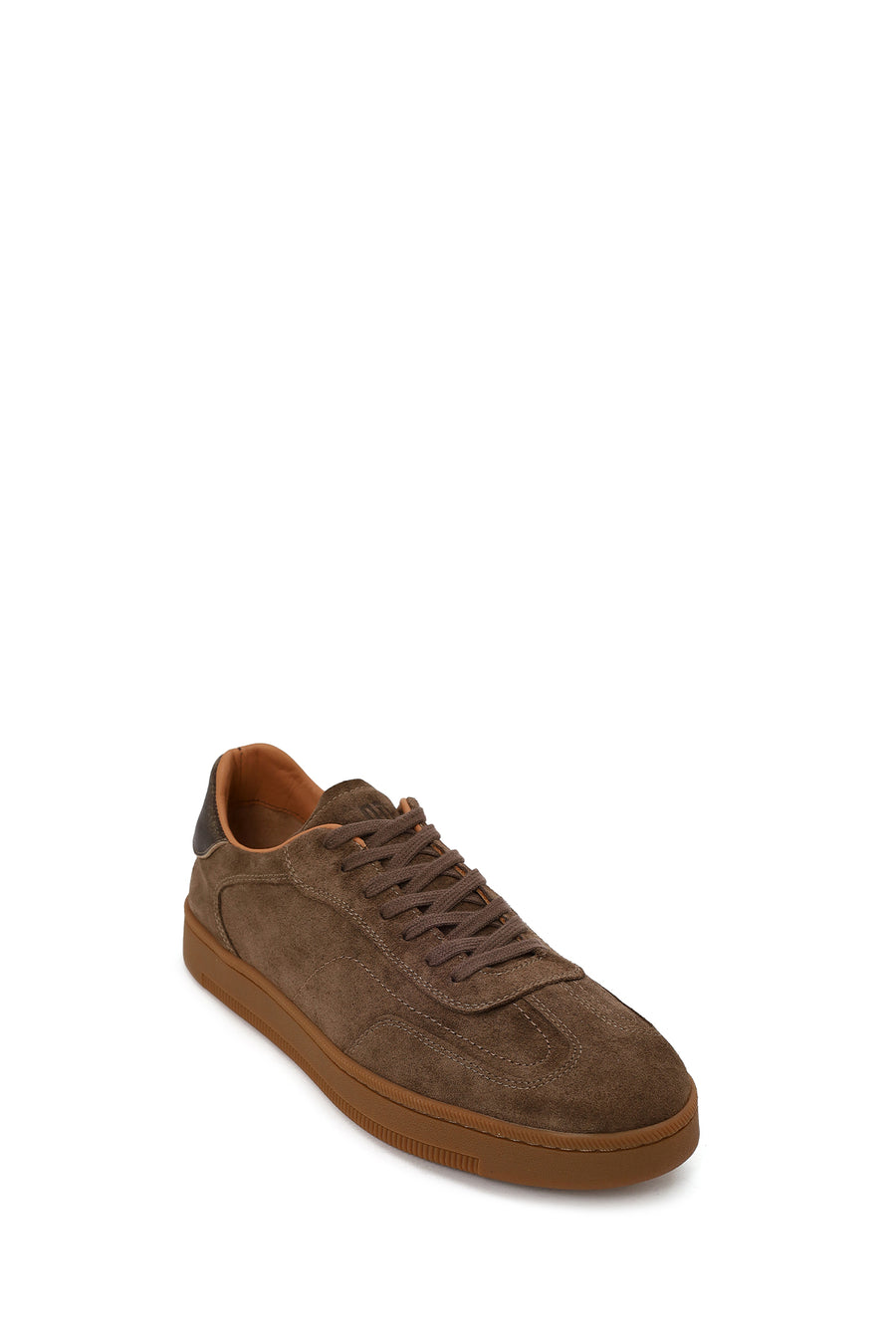 Erkek Taba Bağcıklı Kalın Tabanlı Süet Deri Sneaker