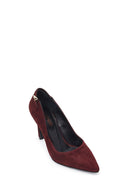 Kadın Bordo İnce Topuklu Süet Deri Stiletto | Derimod