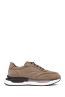 Men's Beige Lace-Up Nubuck Leather Sneaker | Derimod