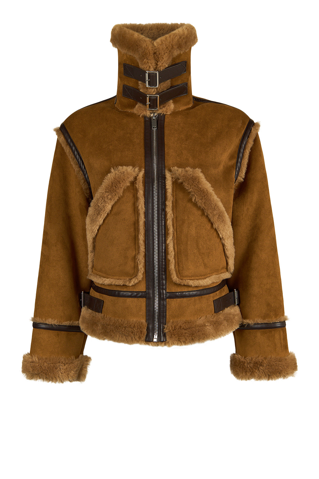 Stokholm Kadın Camel Oversize Teddy Mont