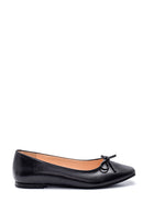 Women's Leather Bow Ballerina Ballet | Derimod