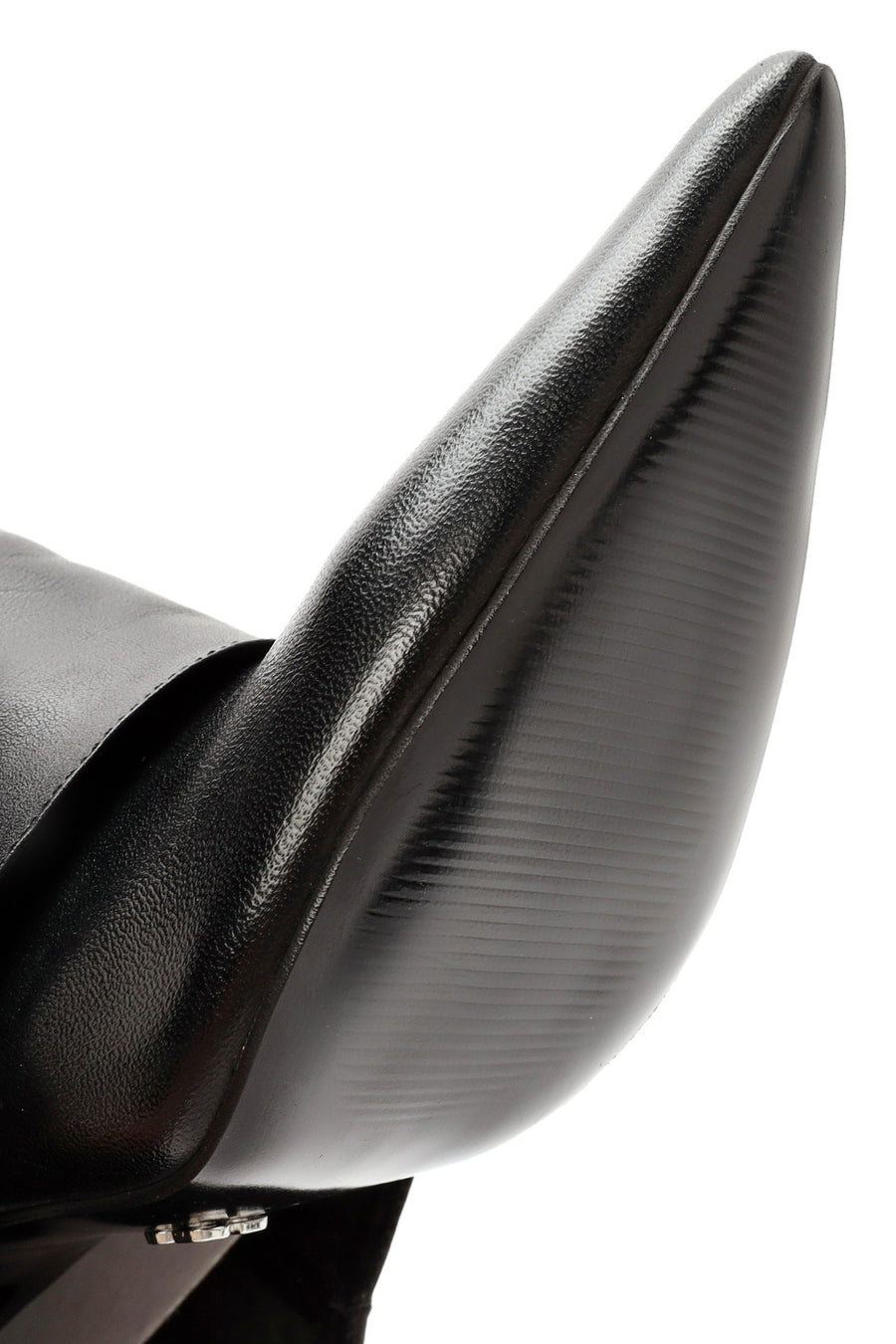Women's Black Thin Heeled Leather Boots