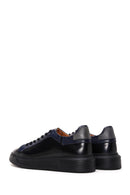 Men's Black Leather Thick Soled Sneaker | Derimod