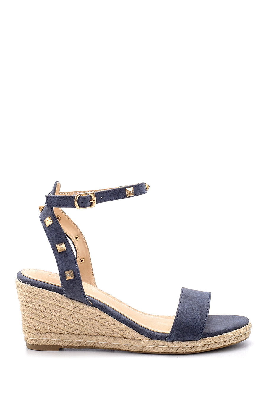 Women's Suede Wedge Heeled Sandals 20SFE202310 | Derimod