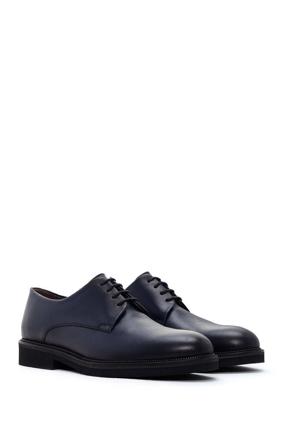 Men's Navy Blue Leather Casual Shoes