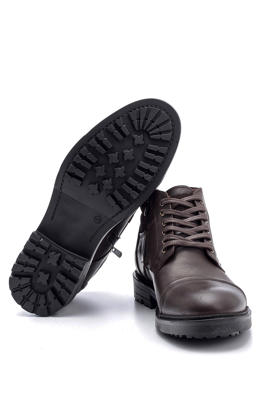 Men's Suede Detailed Leather Boots