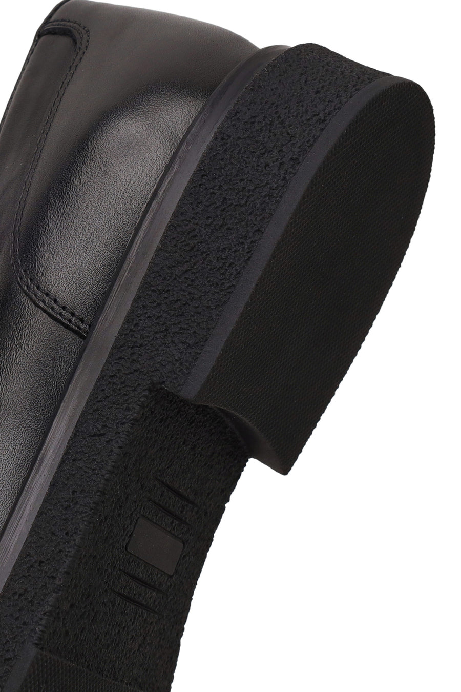 Male Black Buckled Leather Casual Loafer